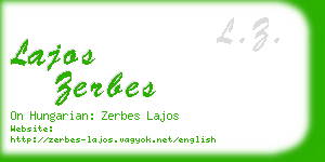 lajos zerbes business card